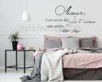 Adesivo da parete frase Victor Hugo "AIMER, C'EST SAVOIR DIRE..."