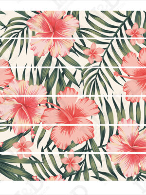 Adesivo per scale-fiori tropicali e foglie di palma-decorazione per scale