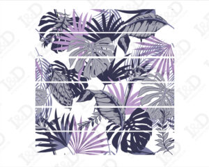 Decorazione per scale-foglie di palma-adesivo per scale