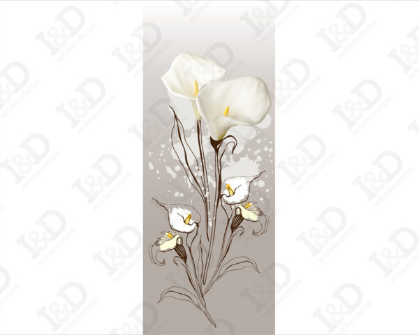 Decorazione adesiva porte fiori "MAZZO DI CALLE BIANCHE"