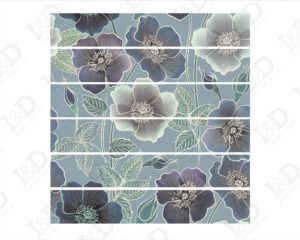 Adesivo per scale-sfondo con fiori-decorazione per scale