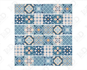 Adesivo per scale-fantasie blu-decorazione per scale