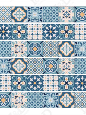 Adesivo per scale-fantasie blu-decorazione per scale