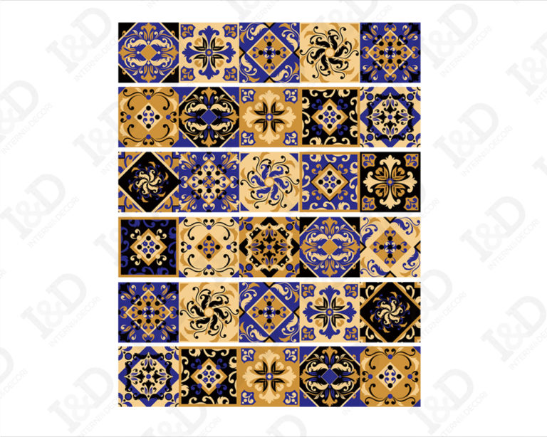 Adesivi per scale "GOLD AND BLUE STAIRS"