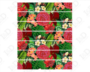 Adesivo per scale-palme e piante esotiche-decorazione per scale