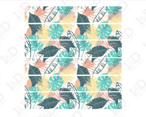 Adesivo per scale-foglie tropicali-decorazione per scale