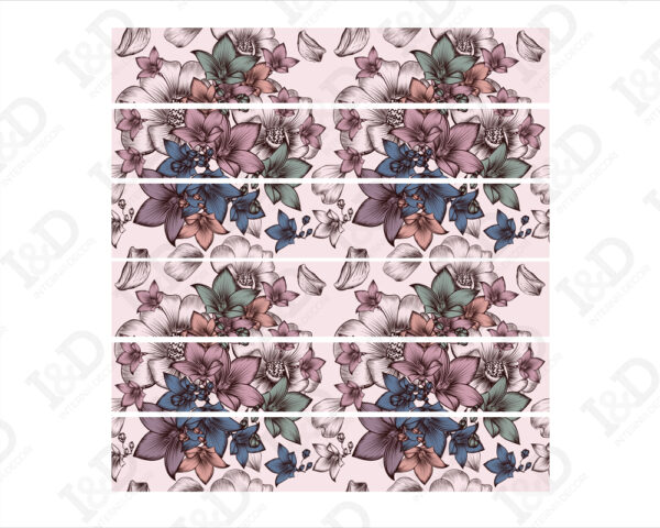 Adesivi per scale fiori "MOTIVO FLOREALE"