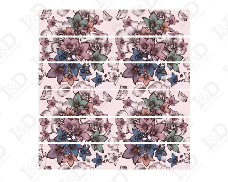 Adesivi per scale fiori "MOTIVO FLOREALE"