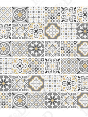 Adesivo per scale-gray and yellow stairs-decorazione per scale