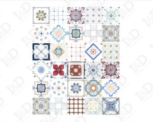 Adesivo per scale-classic tiles-decorazione per scale