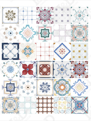 Adesivo per scale-classic tiles-decorazione per scale