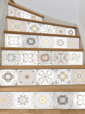 Adesivi per scale "SFUMATURE DI TORTORA"