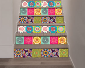 Decorazione per scale-coloured stairs-Adesivo per scale