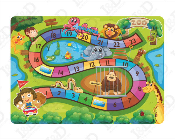 Tappeto adesivo bambini "PERCORSO NUMERATO" - Adesivo per pavimento