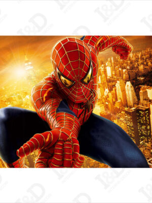 Tappeto adesivo-Spiderman sui tetti-adesivo per pavimenti