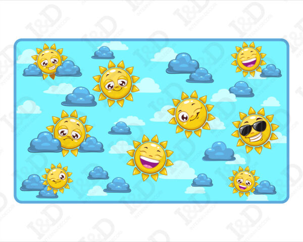 Tappeto adesivo bambini "SOLE E NUVOLE" - Adesivo per pavimento