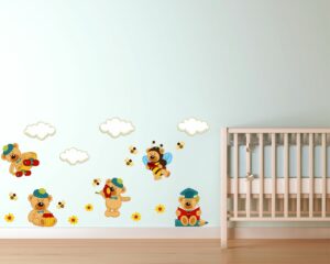 Adesivo da parete "ORSETTI DIVERTENTI" - Adesivo murale