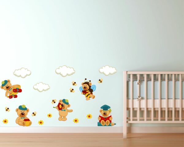 Adesivo da parete "ORSETTI DIVERTENTI" - Adesivo murale