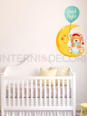 Adesivo da parete orsetti "GOOD NIGHT SWEET BEAR" - Adesivo murale