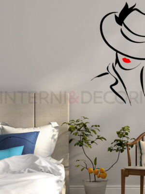 Adesivo da parete donna "BELLEZZA E STILE"