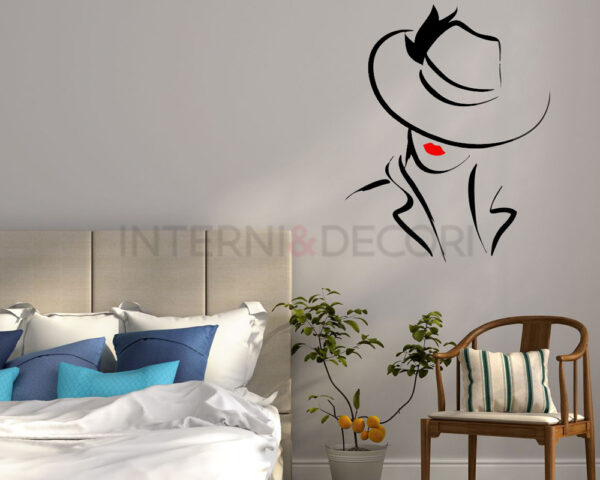 Adesivo da parete donna "BELLEZZA E STILE"