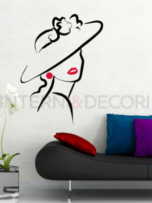 Adesivo da parete donna "ELEGANZA E BELLEZZA"