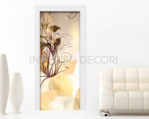Decorazione adesiva porte "SFUMATURE FLOREALI COLOR AMBRA"