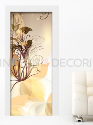 Decorazione adesiva porte "SFUMATURE FLOREALI COLOR AMBRA"