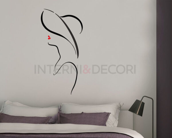 Adesivo da parete donna "PROFILO DELICATO"