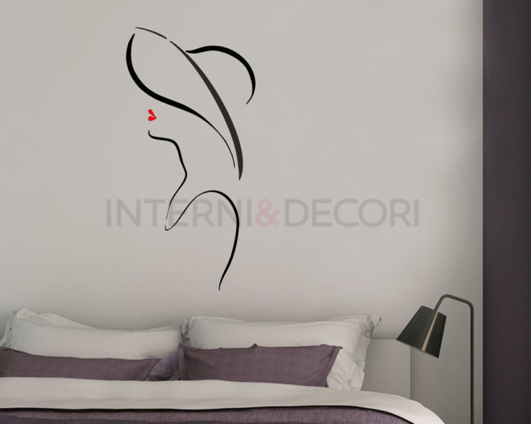 Adesivo da parete donna "PROFILO DELICATO"
