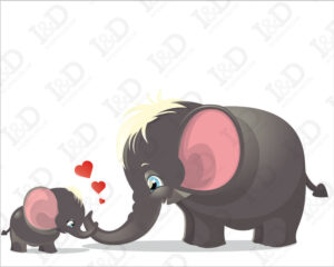 Adesivo murale elefantini-infinita dolcezza