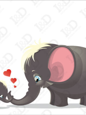 Adesivo murale elefantini-infinita dolcezza