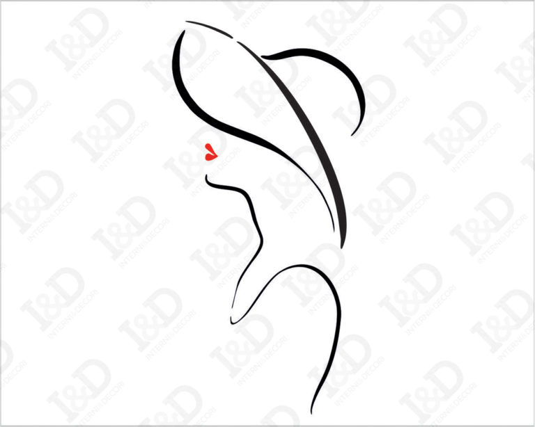 Adesivo da parete donna "PROFILO DELICATO"