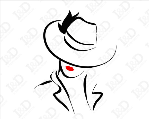 Adesivo da parete donna "BELLEZZA E STILE"