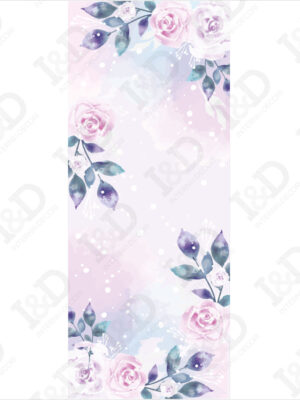 Adesivo per porte fiori-delicate rose rosa