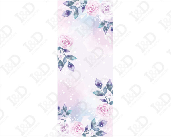 Decorazione adesiva porte fiori "DELICATE ROSE ROSA"