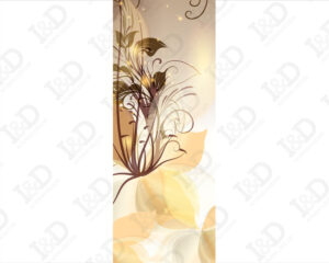 Sfumature floreali color ambra-adesivo per porte