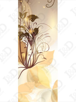 Sfumature floreali color ambra-adesivo per porte