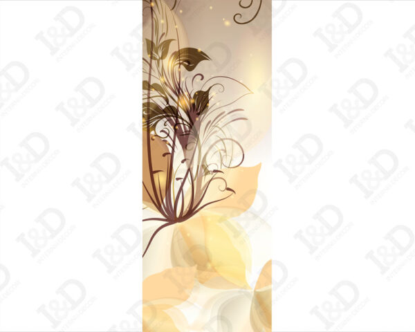 Decorazione adesiva porte "SFUMATURE FLOREALI COLOR AMBRA"