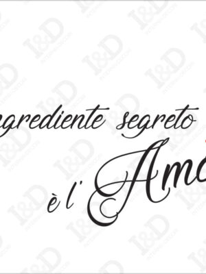 Adesivo da parete cucina-l’ingrediente segreto-adesivo murale