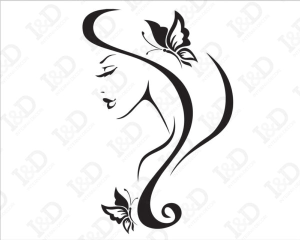 Adesivo da parete bellezza "PROFILO DI DONNA"