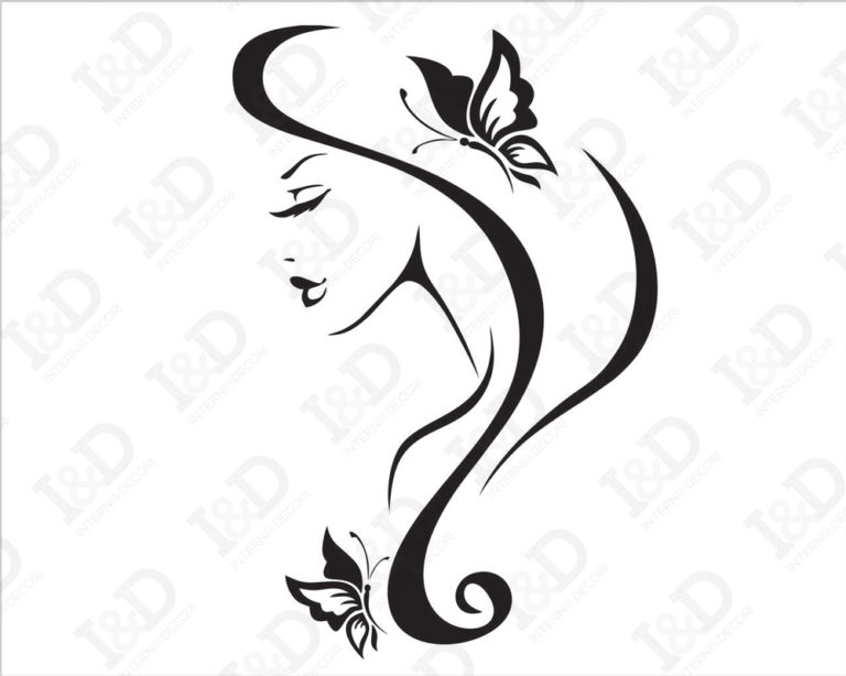 Adesivo da parete bellezza "PROFILO DI DONNA"