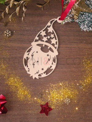 Pallina di Natale in legno "BABBO NATALE" - Decorazioni laser legno