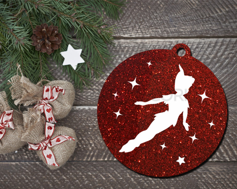 Pallina di Natale double face personalizzata con nome "MY LITTLE PRINCE"- Decorazioni laser plexiglass