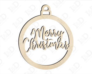 Merry Christmas-decorazione legno a taglio laser