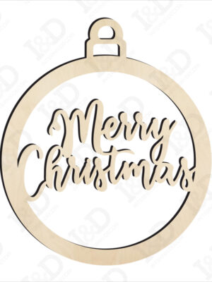 Merry Christmas-decorazione legno a taglio laser