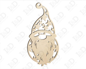 Decorazione legno a taglio laser-Babbo Natale
