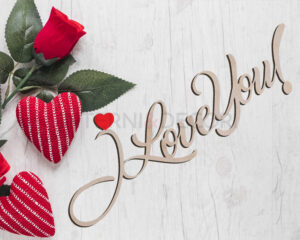 Scritta in legno amore "I LOVE YOU" - Decorazioni laser legno