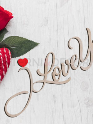 Scritta in legno amore "I LOVE YOU" - Decorazioni laser legno