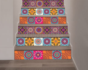 Rivestimenti per scale "SFUMATURE DI ARANCIO"
